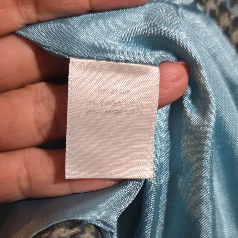 Pendleton Blue And Brown Tailored Wool Blazer - image 5